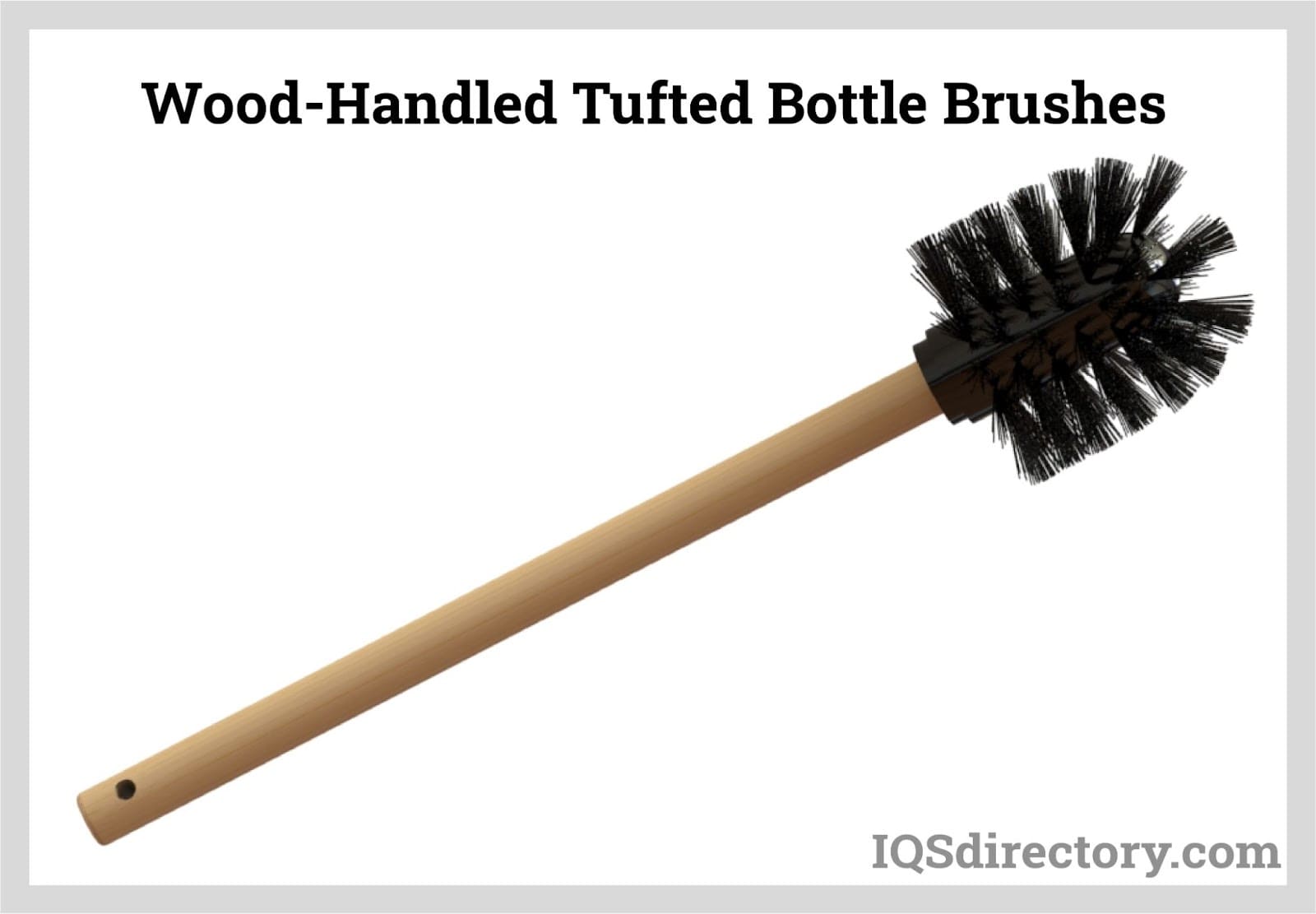 wood handled tufted bottle brushes